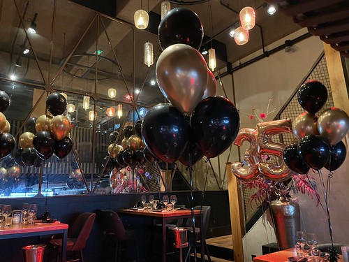 Tafeldecoratie 6ballonnen Folieballon Cijfer 35 Verjaardag Cafe In The City Rotterdam