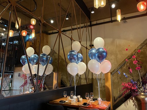  Tafeldecoratie 6ballonnen <a href='http://www.rotterdamsballonnenbedrijf.nl/plaatsen/cafe-in-the-city' class='w3-text-indigo'>Cafe In The City</a> Rotterdam