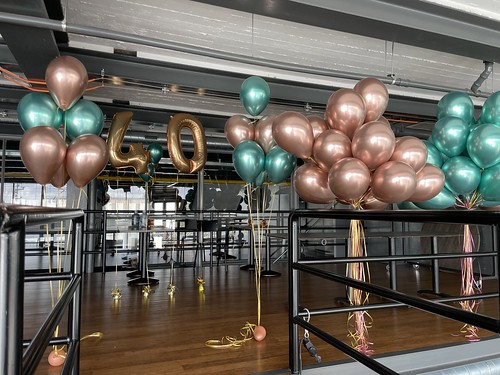  Gronddecoratie 6ballonnen Folieballon Cijfer 40 Verjaardag Jordys Bakery Rotterdam
