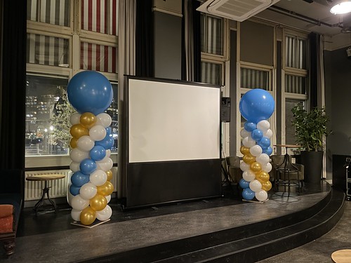  Ballonpilaar Breed Rond Bedrijfsfeest Ministerie Van Onderwijs Cultuur En Wetenschap Tuschinski 1 Hotel New York Rotterdam