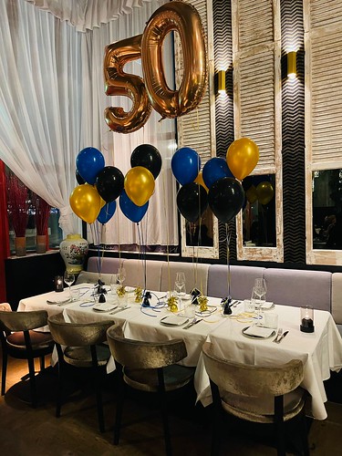  Tafeldecoratie 3ballonnen Folieballon Cijfer 50 Verjaardag Mood Rotterdam
