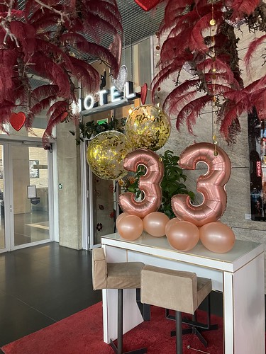  Folieballon Cijfer 33 Verjaardag Lobby Nhow Hotel Rotterdam