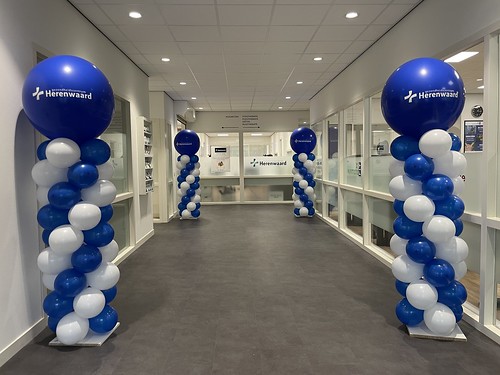  Ballonpilaar Breed Rond Bedrukt Opening Gezondheidscentrum Herenwaard Ijsselmonde Rotterdam