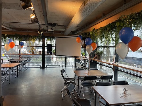  Tafeldecoratie 3 Ballonnen Stadscafe <a href='http://www.rotterdamsballonnenbedrijf.nl/plaatsen/weena' class='w3-text-indigo'>Weena</a> Rotterdam