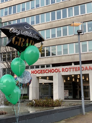 Ballonboeket Geslaagd Hogeschool Museumpark Rotterdam Rotterdamse Ballonnen