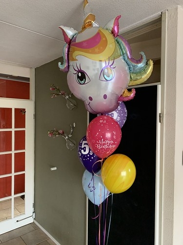 Ballonboeket Unicorn Verjaardag 5 Jaar