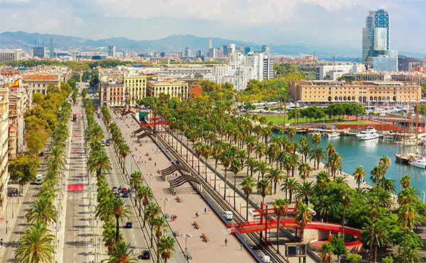 Kust van Barcelona Spanje