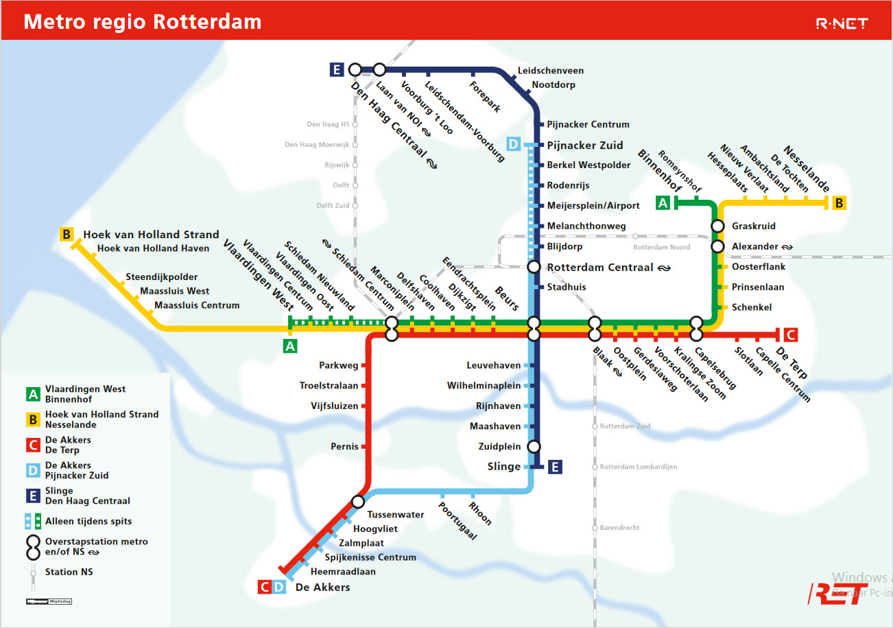 Metro Rotterdam Kaart