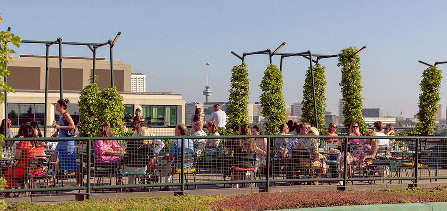 VIEW OF THE ROOFTOP AT GROOT HANDELSGEBOUW