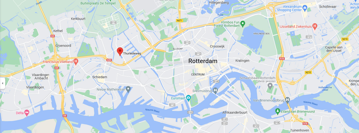 Kaart van Rotterdam