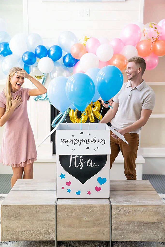 GENDER REVEAL BALLOON IN A BOX