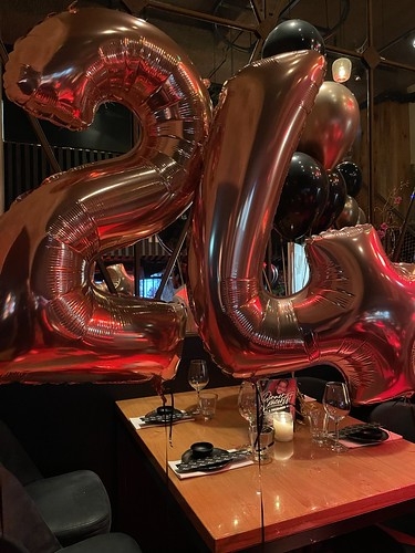 Folieballon Cijfer 25 Verjaardag Cafe in the City Rotterdam