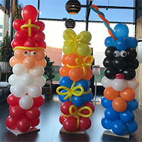 Balloon pillar Sint and Piet